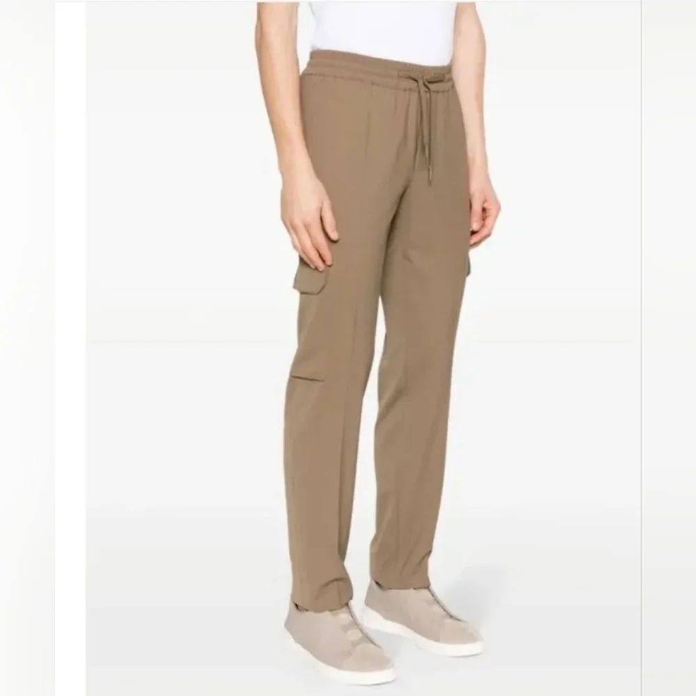 Sandro Mens Wool Blend New Alpha Cargo Trousers Size 30 NWT $445 Olive Green